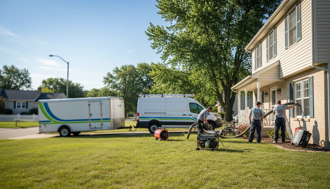 Flooded Basement Restoration And Cleanup With Repair in Lawrence, IN near me